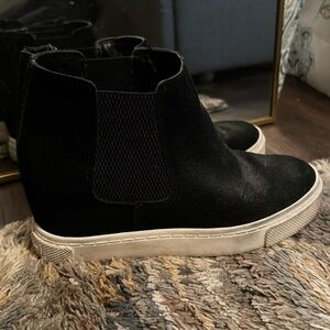 gianni bini black ankle boots with sneaker bottom